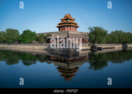 Beijing Forbidden City Turm Stockfoto
