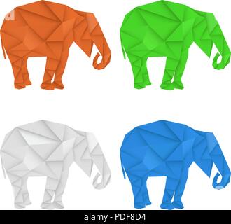 Elefant. Polygonale Vector Illustration Stock Vektor