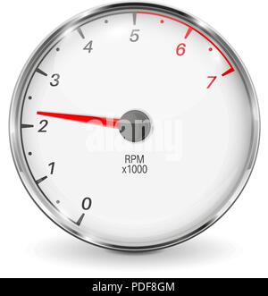 Drehzahlmesser. 3d-fahrzeugbegrenzungslinie Stock Vektor