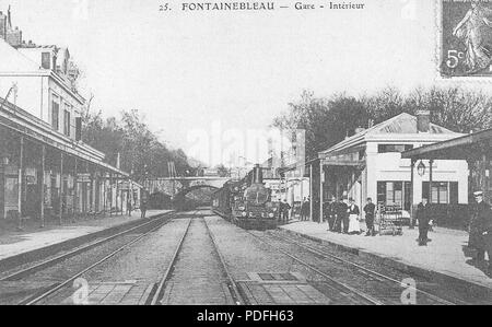 138 Bahnhof Gare de Fontainebleau - Avon-Carte-postale-2 Stockfoto