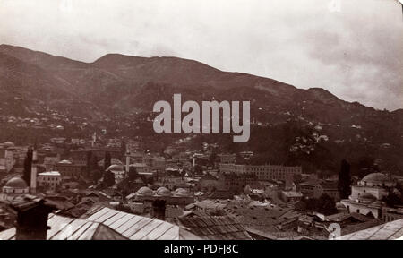 148 Habsburg Birodalom, Bosznia-Hercegovina, Szarajevó látképe. - Fortepan 76335 Stockfoto