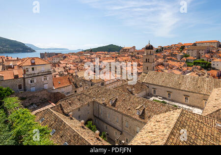 Die Altstadt von Dubrovnik, wie von der Stadt gesehen. Stockfoto