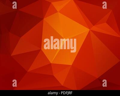 Rot Orange Mosaik Dreieck Hintergrund Stock Vektor
