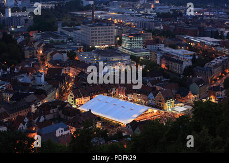 Jährliche Bierfest mit dem neuen Festival Zelt ab 2018, Kulmbach, Oberfranken, Bayern, Deutschland Stockfoto