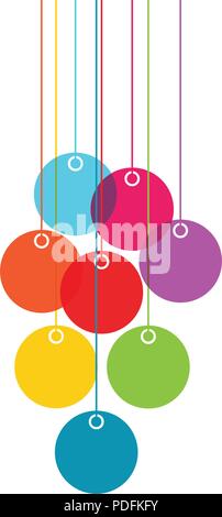 Farbe Vektor-illustration Lampions auf weißem Hintergrund Stock Vektor