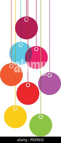 Farbe Vektor-illustration Lampions auf weißem Hintergrund Stock Vektor