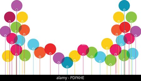 Farbe Vektor-illustration Lampions auf weißem Hintergrund Stock Vektor