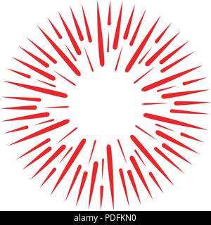 Feuerwerk burst Strahlen. Vector Illustration Design Template Stock Vektor