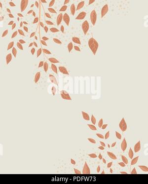 Vector Illustration der Blätter im Herbst. Hintergrund mit orange Blätter im Flug Stock Vektor
