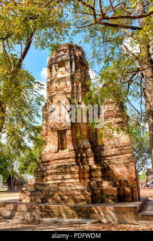 Schiefe prang in Ayutthaya Historical Park, Thailand Stockfoto