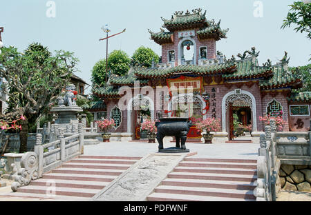 Aula der Chinesen aus Fujian Tempel in Hoi An, Vietnam Stockfoto