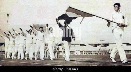 118 Défilé de l'Équipe de France au Stadion Mussolini de Turin, lors des Ministerpraesidenten championnats d'Europe d'athlétisme en 1934 Stockfoto