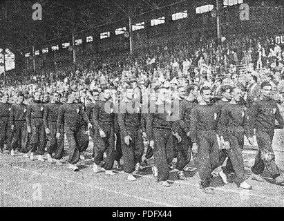 118 Défilé de la Délégation française aux championnats d'Europe d'athlétisme de 1938 Stockfoto