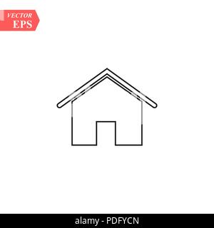 Symbol House mit Tür, grobentwurf Vector EPS 10. Stock Vektor