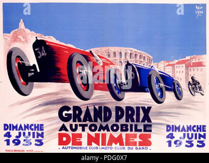145 Grand-prix-Nimes-1933 Poster Stockfoto