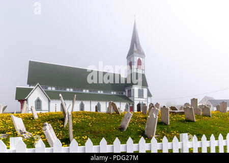 St. Paul's Kirche in Nebel, Trinity, Neufundland. Stockfoto