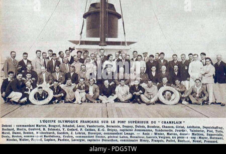 193 La délégation française aux JO de 1932, de retour au Havre Stockfoto