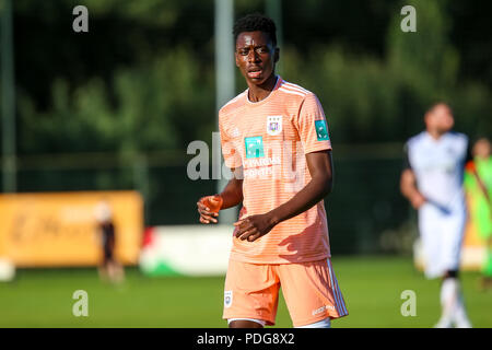 Horst, Niederlande - 29. Juni 2018: Spieler des RSC Anderlecht Albert Sambi Lokonga in Aktion beim Freundschaftsspiel RSC Anderlecht vs PAOK bei Sport park Stockfoto