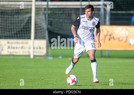 Horst, Niederlande - 29. Juni 2018: Die Spieler von PAOK Charis Charisis in Aktion beim Freundschaftsspiel RSC Anderlecht vs PAOK bei Sport Park Sport Swolg Stockfoto