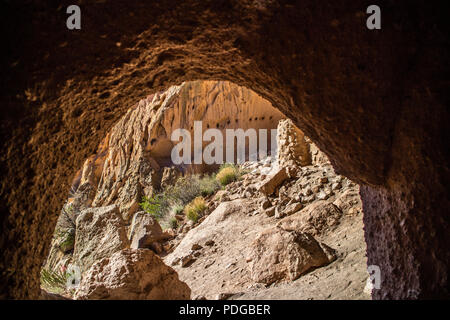 Alkoven House Trail im Bandelier National Monument, New Mexico Stockfoto