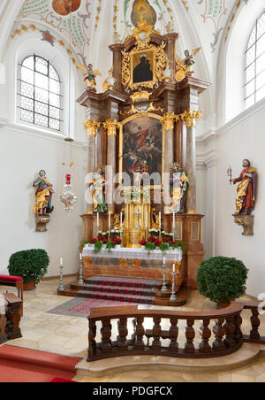 Neustadt an der Waldnaab, Pfarrkirche St. Georg, Barock, Hochaltar Stockfoto