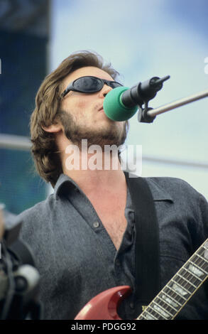 Supergrass Gaz Coombes BBC Radio One 1 Roadshow Headland Hotel Newquay Cornwall 20. August 1996 Stockfoto