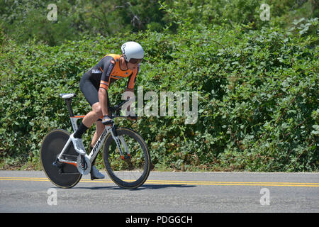 ChronoKristin, Zeitfahren, Silber Pro Cycling, Nicolas Zukowsky, Radrennen, Boise, Idaho, USA Stockfoto