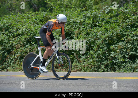 ChronoKristin, Zeitfahren, Silber Pro Cycling, Nicolas Zukowsky, Radrennen, Boise, Idaho, USA Stockfoto