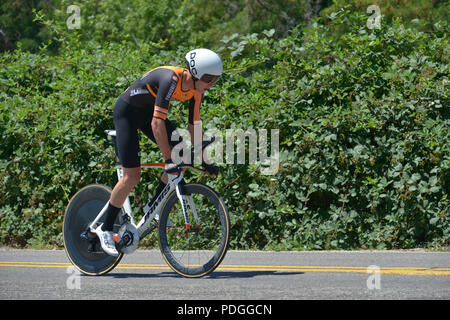 ChronoKristin, Zeitfahren, Silber Pro Cycling, Nicolas Zukowsky, Radrennen, Boise, Idaho, USA Stockfoto