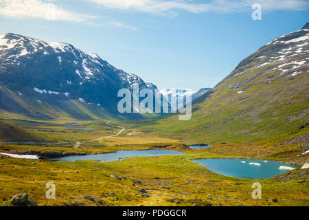 Malerische Straße Landschaft Norwegens Landschaft Stockfoto