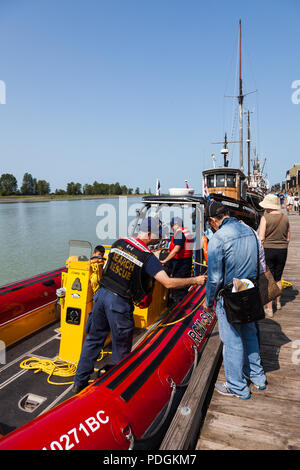 Kanadische Suche und Rettung Schiff auf Anzeige an die 2018 Steveston Maritime Festival Stockfoto