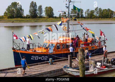 Steveston Rettungsboot 2 B-02, die auf der 2018 Steveston Maritime Festival Stockfoto