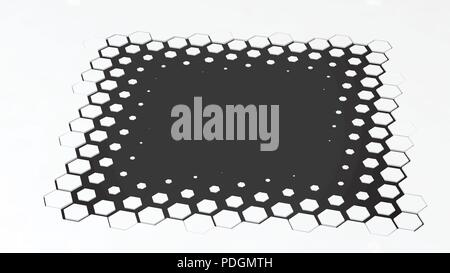 Geschmeidig von kleinen Sechsecke zu großen sechsecke verblassen. Stock Vektor