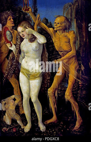 Die drei Alter und Tod 1509/1510 von Hans Baldung gen. Grien (1484/85 Schwäbisch Gmünd - 1545 Straßburg) Stockfoto