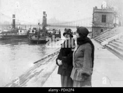 258 Pesti háttérben az alsó rakpart, Erzsébet híd. Fortepan 7847 Stockfoto