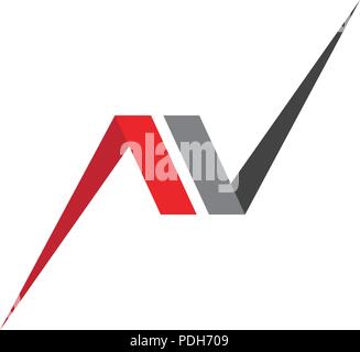 N Brief Logo Vorlage Vektor icon Abbildung design Stock Vektor