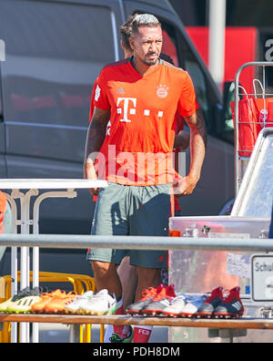 Rottach Egern, Deutschland. 09 Aug, 2018. FC Bayern München, Rottach Egern, August 09, 2018 Jerome BOATENG (FCB 17) halbe Größe, Porträt, im Trainingscamp zur Vorbereitung Saison 2018/2019, 9. August 2018 in Rottach-Egern, Tegernsee, Deutschland. Credit: Peter Schatz/Alamy leben Nachrichten Stockfoto