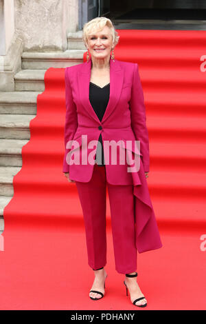 London, UK, 09. August 2018, Glenn Close, Die Frau - UK Premiere Film 4 Sommer-Opening Night, Somerset House River Terrace, London, UK, 09. August 2018, Foto von Richard Goldschmidt Credit: Rich Gold/Alamy leben Nachrichten Stockfoto