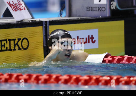 Tokio, Japan. 9 Aug, 2018. katsuo Matsumoto (JPN) Schwimmen: 2018 Pan Pacific Swimming Championships Männer 200m Freistil Finale bei den Tatsumi International Swimming Center in Tokio, Japan. Quelle: LBA/Alamy leben Nachrichten Stockfoto