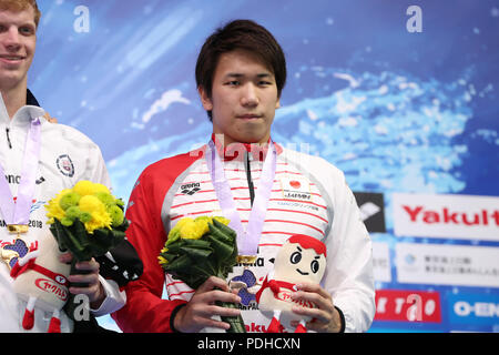 Tokio, Japan. 9 Aug, 2018. katsuo Matsumoto (JPN) Schwimmen: 2018 Pan Pacific Swimming Championships Männer 200m Freistil Finale bei den Tatsumi International Swimming Center in Tokio, Japan. Quelle: LBA/Alamy leben Nachrichten Stockfoto