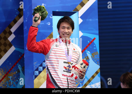 Tokio, Japan. 9 Aug, 2018. katsuo Matsumoto (JPN) Schwimmen: 2018 Pan Pacific Swimming Championships Männer 200m Freistil Finale bei den Tatsumi International Swimming Center in Tokio, Japan. Quelle: LBA/Alamy leben Nachrichten Stockfoto