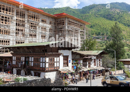 Die Stadt von Thimpu, der Hauptstadt von Bhutan. Stockfoto