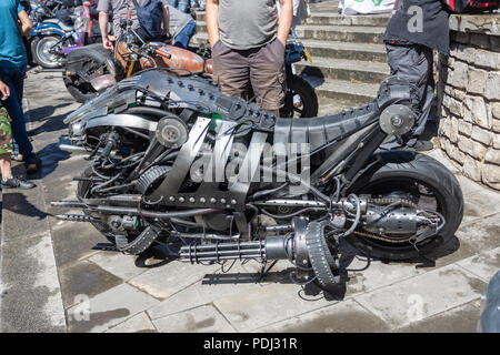 Die Moto-T-a Arbeiten prop Modell auf moto Terminatoren aus dem Film Terminator: Die Erlösung basiert. Gebaut und von podpadstudios angezeigt Stockfoto