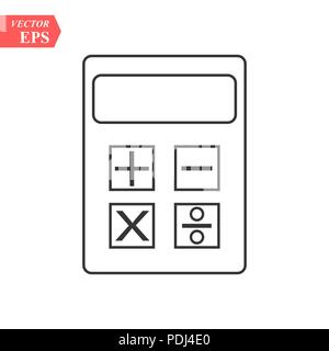 Taschenrechner Flachbild-Symbol. Einzelner hoher Qualität das Symbol der Graduierung für Web Design oder mobile App. Dünne Linie Zeichen der Bildung für Design logo, Vis Stock Vektor