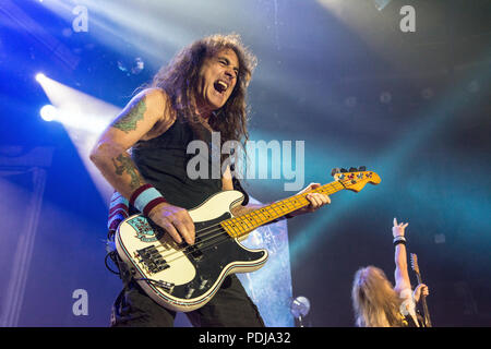 Steve Harris Iron Maiden SSE Arena Belfast Stockfoto