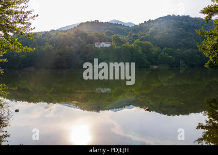 See Origlio, Lugano, Tessin, Italien, Reflexion Stille entspannt Konzept Stockfoto