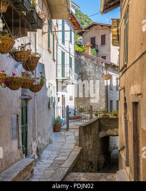 Careno, kleinen Dorf mit Blick auf den Comer See. Lombardei, Italien. Stockfoto