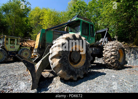 Forstwirtschaft Mid-Wales, Wales UK Stockfoto