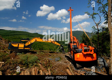 Forstwirtschaft Mid-Wales, Wales UK Stockfoto