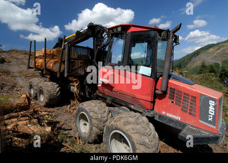 Forstwirtschaft Mid-Wales, Wales UK Stockfoto